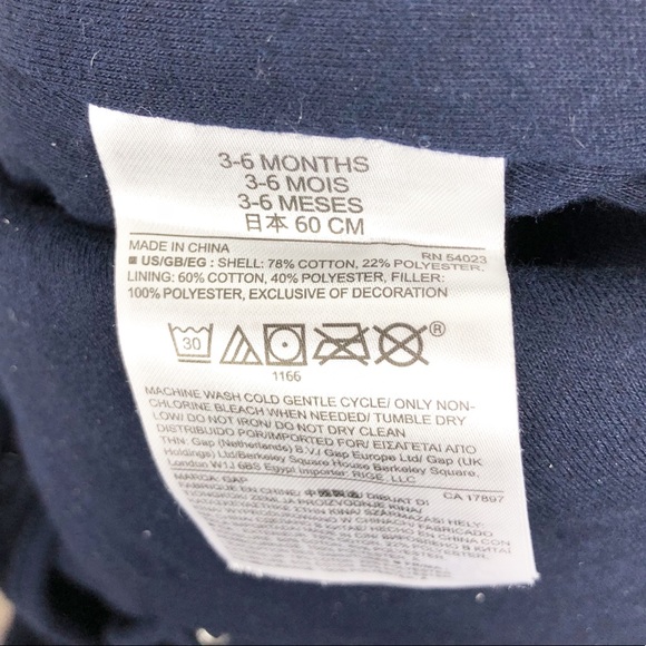 Baby Gap Quilted One Piece in Navy - Picture 5 of 5